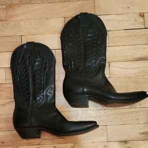 Classic Black Western Cowboy Boots